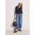 Cecil Dames Basic T-shirt in effen kleur in Blauw