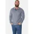 Jan Vanderstorm herren Polo Met Lange Mouwen – 68/70 – grijs – Plus Size