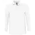 SOLS Heren-Winter II Poloshirt met lange mouwen van Piqué katoen (Wit)