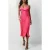 French Connection Ennis Satin Slip Midi Dress Azalea