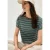 Cecil Dames Zacht shirt met strepen in Groen