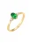 ELLI Ring  goud / groen / transparant
