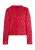 faina Gebreid vest  rood / zilver