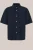 WE Fashion – Heren relaxed fit gebreid overhemd – Relaxed Fit – Donkerblauw – Katoen –