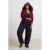 Trendyol Curve Dames Paars Effen Lang, Regular fit Grote maten Sweatshirts