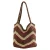 WE Fashion raffia shopper bruin