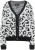 Faina Vest Dames wol wit zwart