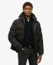 Superdry Mannen Onze Sport-pufferjas van Microvezel met Capuchon Zwart