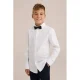 WE Fashion overhemd + vlinderstrikje wit