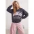 TRENDYOLMİLLA Dames Grijs Met slogan Lang, Oversized Sweatshirts