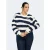 ONLY CARMAKOMA gestreepte sweater ecru