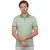 Poloshirt New Zealand katoen groen kleine blaadjes print