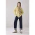 Summum Woman Blouse Bow Tie Printed Stripe Mimosa Yellow