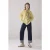 Summum Woman Blouse Bow Tie Printed Stripe Mimosa Yellow