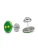 Luxenter Oorbellen ‘Lyros’  geel / grasgroen / zilver