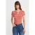 Gestreepte Ribgebreide Blouse met Knopen aan de Voorkant