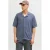 JACK & JONES relaxed casual overhemd gebreid blauw