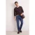 TRENDYOL MAN Heren Donkerblauw Effen Regular fit Normale taille Jeans