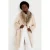 Cache Cache wintermantel met ceintuur en wol – beige