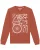 Watapparel Sweatshirt ‘Fahrradteile’  roestbruin / offwhite