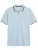 Lichtblauwe polo Jack & Jones big & tall ritssluiting katoen