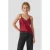Anytime satijnen asymmetrische top donkerrood