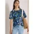 Cecil Dames Shirt met boothals en print in Blauw