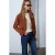 Dames Cropped Faux Suede Jas