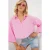Oversized Gestreepte Cropped Shirt met Knoopsluiting