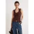 TRENDYOLMİLLA Dames Bruin Effen Lang Getailleerd Blouses
