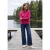 Effen sweatshirt met trechterhals