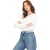 Be You Geribd, kort T-shirt voor dames (Crème)