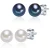 Valero Pearls Oorbellen  nachtblauw / zilver