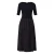 Aangesloten Midi Viscose Jurk Met Uitlopende Zoom Dames COMMA