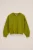 WE Fashion – Meisjes oversized ballon sweater met embroidery – Oversized – Lichtgroen – Katoen –