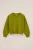 WE Fashion – Meisjes oversized ballon sweater met embroidery – Oversized – Lichtgroen – Katoen –