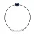 LOVE armband LINK zoetwaterparels Ronde 9-10 mm Black Tie Black Nylon 925