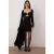 TRENDYOLMİLLA Dames Zwart Effen Kort / Mini Lang Cocktail Bodycon Jurken