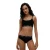 Hugo Gestreepte string voor dames (set van 3) (Zwart)