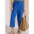 Cecil Dames 3/4-broek met Wide Leg pijpen van mousseline in Blauw