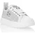 Satin Lo-Top Sneakers Strass Hexagon