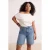 Trendyol Curve Dames Ecru Bloemen Kort Regular fit Grote maten Blouses