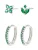 Hey Happiness Oorbellen ‘Green Stack’  zilver