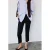Mango slim fit broek met krijtstreep – marineblauw