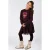 B.Nosy midi jurk met pailletten donkerrood