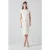 LK Bennett Mia Fitted Midi Dress Ivory