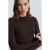 Dames Slim-fit Geribbelde Halflange Coltrui