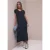 Street One Dames Midi-jurk met V-hals in een gebreide look in Blauw