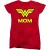 Wonder Woman Dames-T-shirt met ‘Mom Fitted’-pasvorm (Rood)