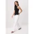 TRENDYOLMİLLA Dames Wit Effen Wijde pijp Hoge taille Jeans